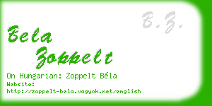 bela zoppelt business card